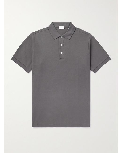 Handvaerk Gray Pima Cotton-Piqué Polo Shirt for men