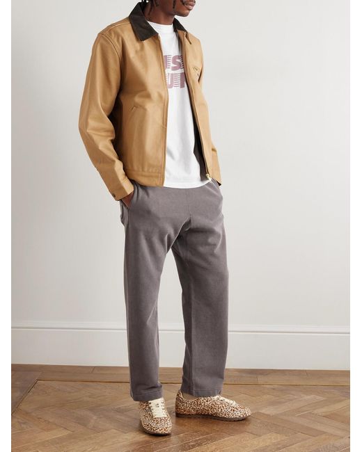 Remi Relief Gray Straight-leg Cotton-jersey Sweatpants for men