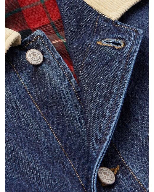 Aimé Leon Dore Jeansjacke mit Cordkragen in Blue für Herren