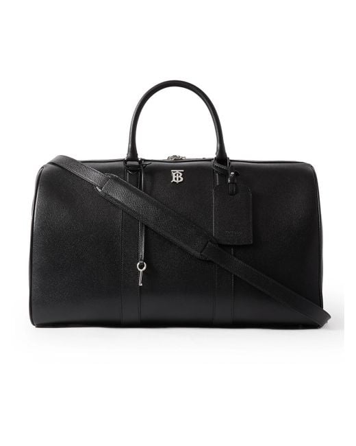 Burberry Black Boston Full-grain Leather Duffle Bag for men