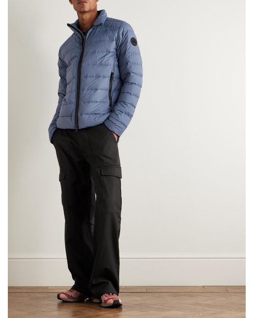 Canada Goose Blue Crofton Logo-appliquéd Quilted Enduraluxe® Down Jacket for men