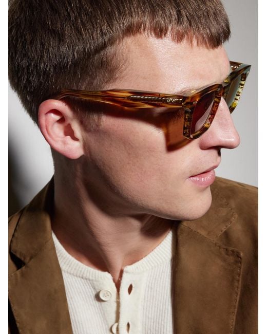 Dita Eyewear Brown Monolix Square-Frame Acetate Sunglasses for men