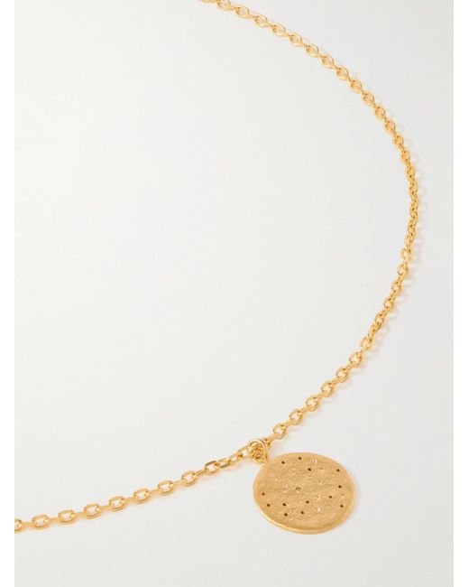 Mikia Natural Polaris Gold-plated Diamond Pendant Necklace for men