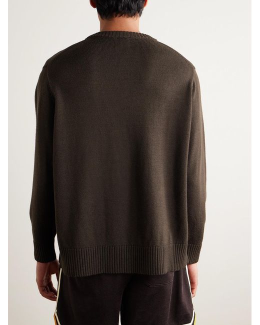 Bode Gray Juniper Merino Wool Sweater for men