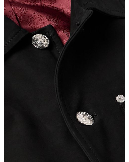 Brunello Cucinelli Black Nubuck Trucker Jacket for men