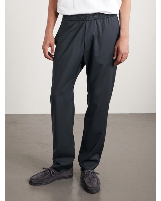 Barena Blue Straight-Leg Virgin Wool Trousers for men