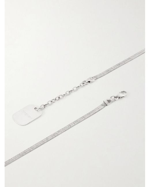 Collana A Catena di Saint Laurent in White da Uomo