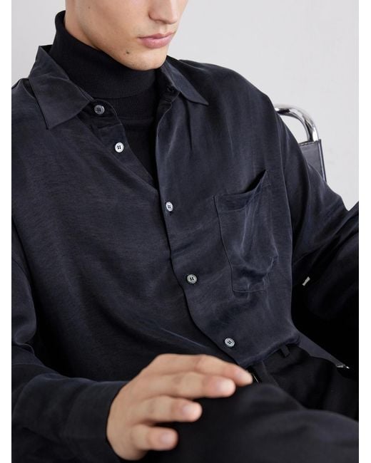 Enfants Riches Deprimes Blue Henri's Everyday Distressed Satin Shirt for men