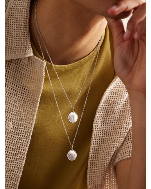 Diamond Pendant Necklace di Jacquie Aiche in Black da Uomo