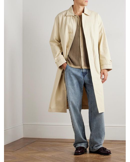 NN07 Natural Gibson 8446 Organic Cotton Trench Coat for men