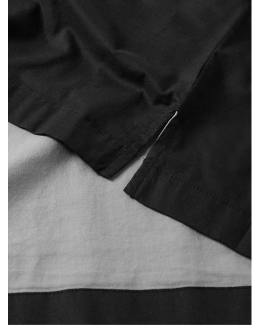James Perse Black Convertible-Collar Cotton Shirt for men
