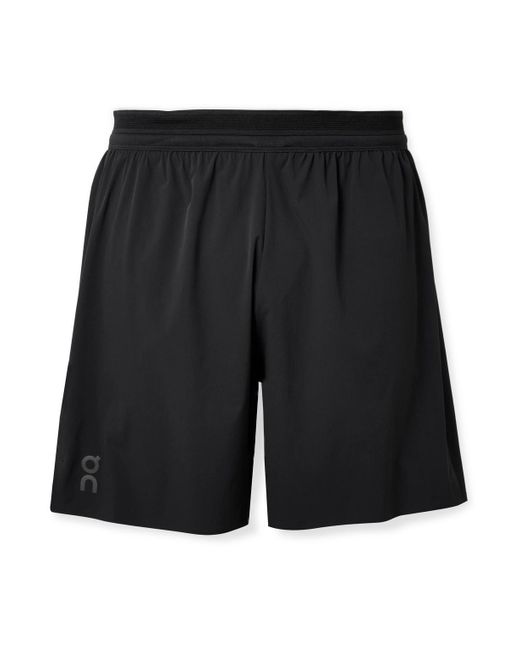 On Shoes Black 7&Quot; Performance Straight-Leg Stretch Recycled-Shell Shorts for men