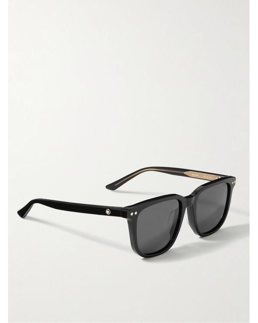 Montblanc Sonnenbrille mit D-Rahmen aus Azetat in Black für Herren