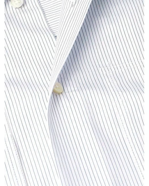 Jil Sander White Tuesday Striped Cotton-poplin Shirt for men