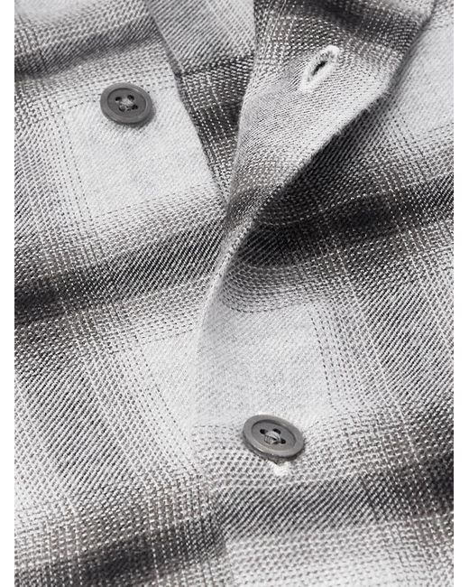 Checked Lyocell-Blend Shirt di Ssstein in Gray da Uomo