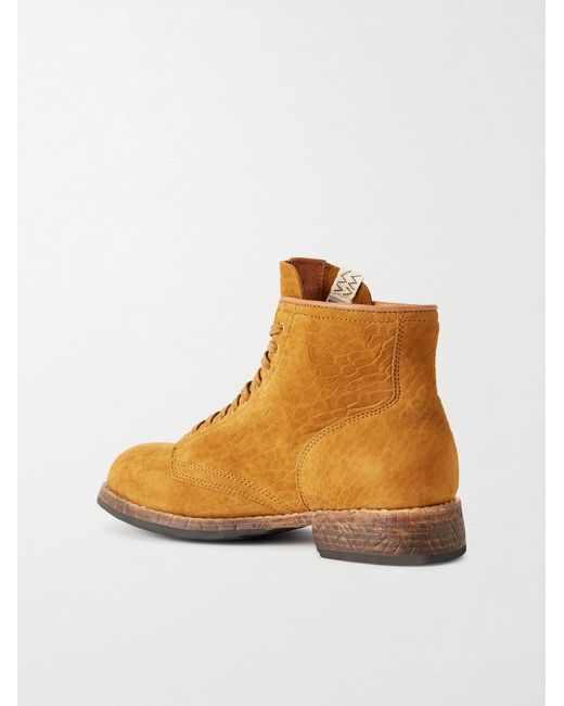 Visvim Brown Brigadier Folk Suede Lace-up Boots for men