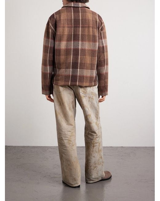 The Elder Statesman Brown Checked Cashmere Jacket for men