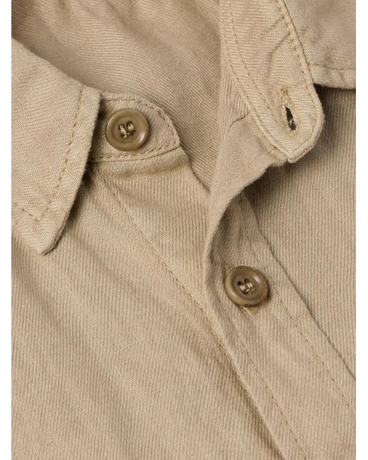 Aspesi Natural Button-down Collar Hemp Shirt for men