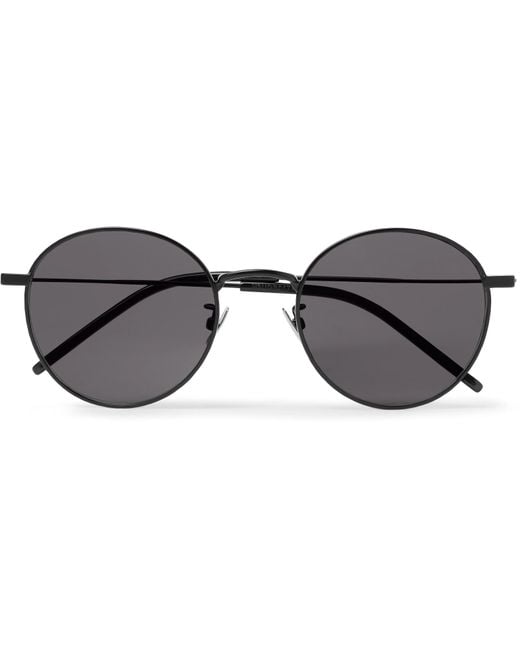 Saint Laurent Black Sl 250 Round Sunglasses - Men's/women's for men