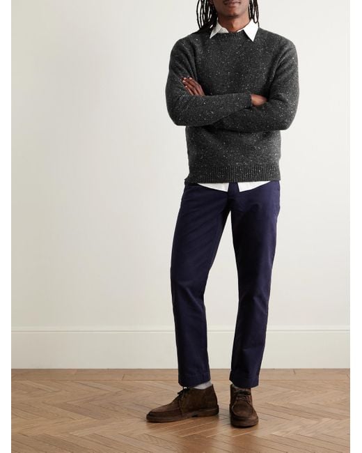 Inis Meáin Gray Merino Wool And Cashmere-blend Sweater for men