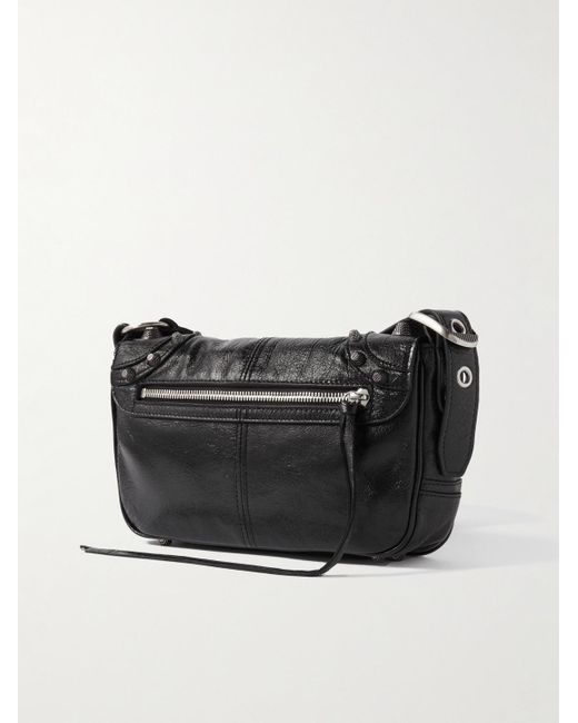 Balenciaga Black Le Cagole Xs Arena Textured-leather Messenger Bag for men