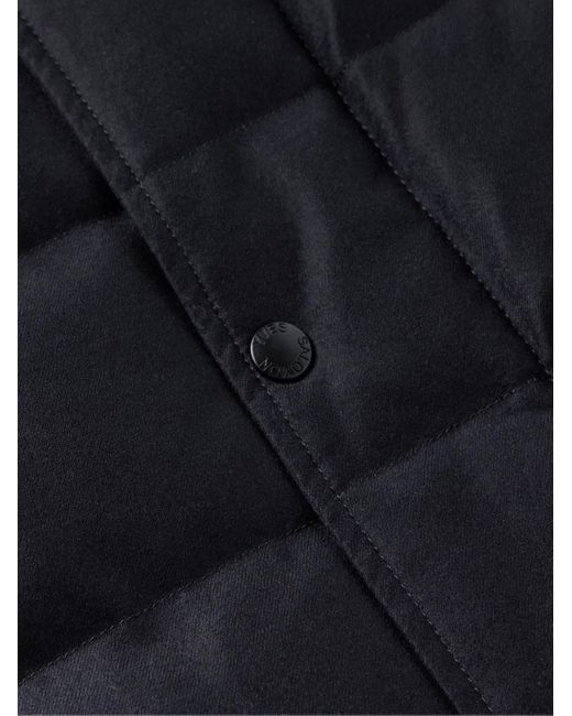 Yves Salomon Blue Quilted Storm System Wool And Silk-Blend Twill Down Jacket for men