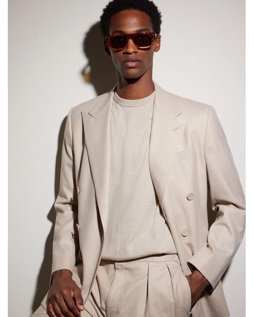Brunello Cucinelli Brown Square-Frame Acetate Sunglasses for men