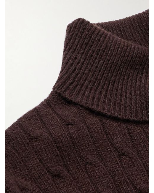 Pullover Slim-Fit A Collo Alto di Allude in Red da Uomo
