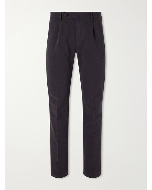 Massimo Alba Blue Ionio2 Straight-leg Cotton-blend Trousers for men