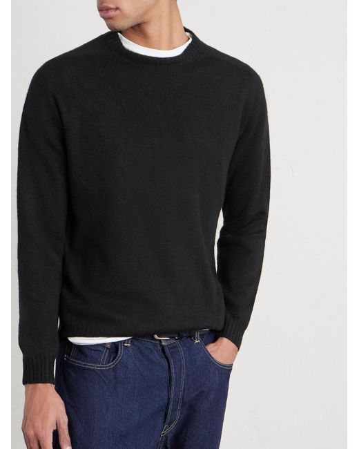 Boglioli Black Cashmere Sweater for men