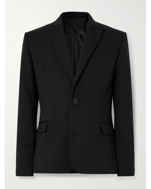 Balmain Black Wool-Twill Blazer for men