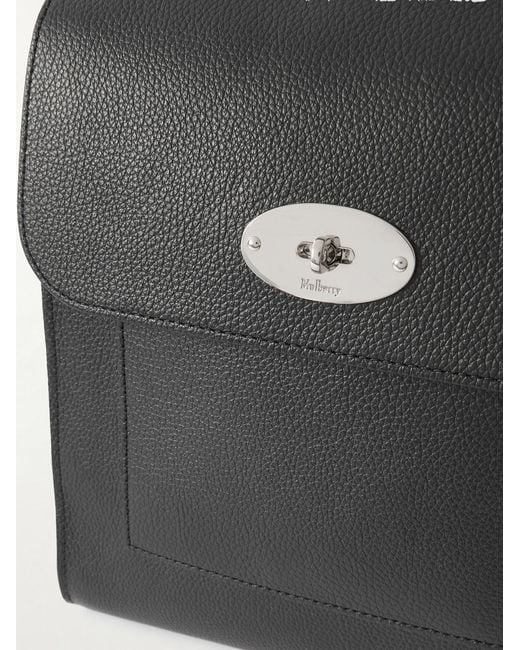 Mulberry Black Antony Full-grain Leather Messenger Bag for men