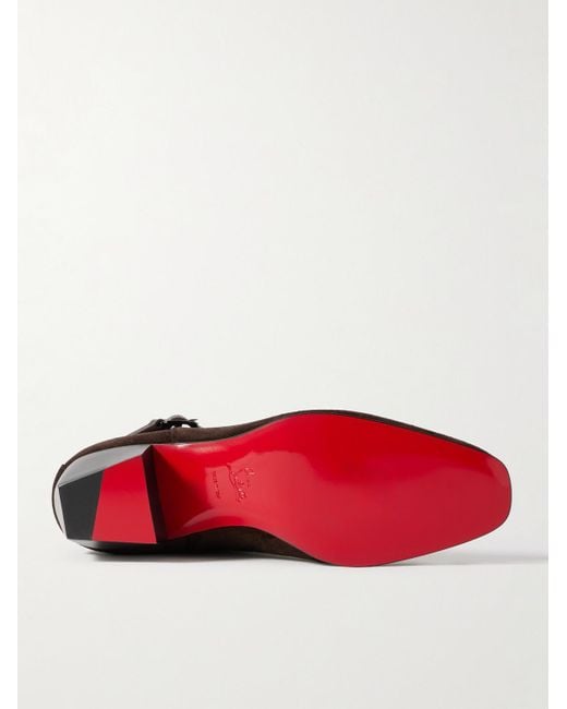 Christian Louboutin Rosalio Jodhpur Buckled Leather-Trimmed  display picture 1