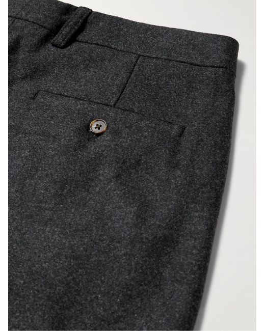 NN07 Black Fritz 1078 Pleated Twill Trousers for men