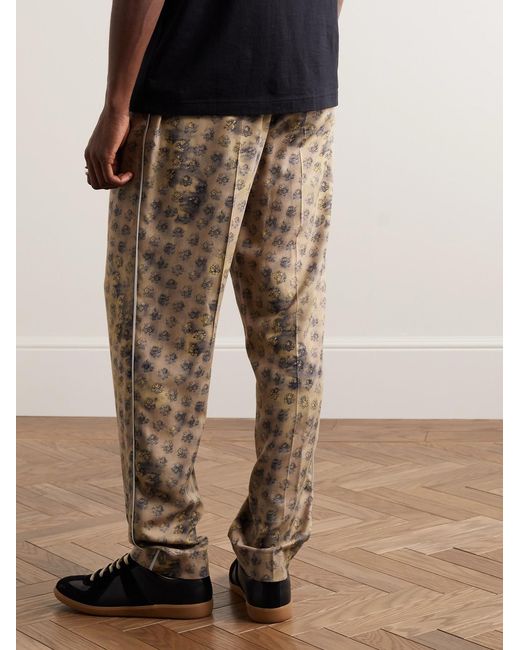 Acne Natural Paveli Straight-Leg Floral-Print Twill Trousers for men