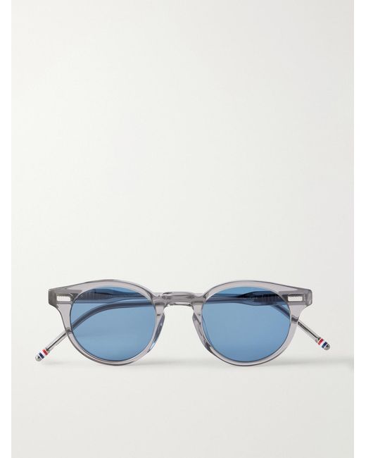 Thom Browne Blue Round-Frame Acetate Sunglasses for men