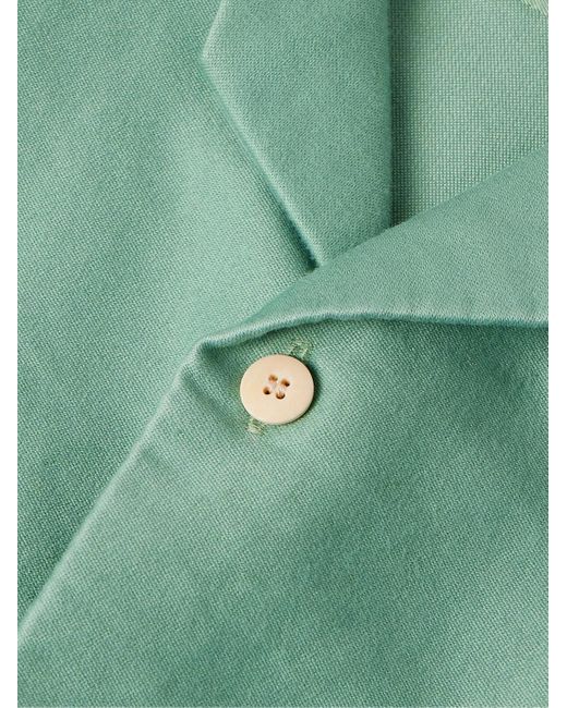 Visvim Green Keesey Convertible-collar Woven Shirt for men