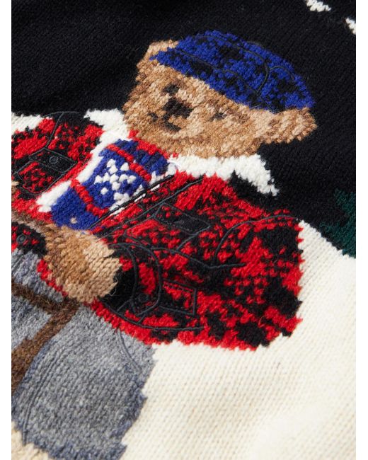Polo Ralph Lauren Natural Sledging Polo Bear-intarsia Wool-blend Jumper X for men