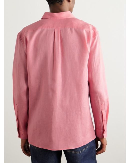 Gabriela Hearst Pink Nicolas Linen Shirt for men