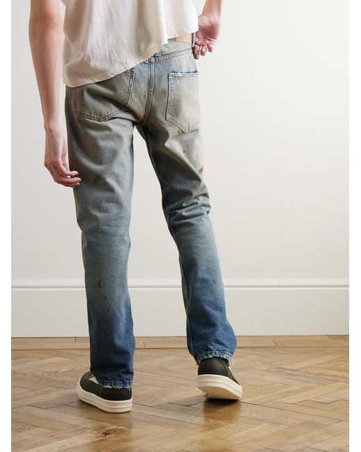 Enfants Riches Deprimes Blue Straight-Leg Distressed Jeans for men
