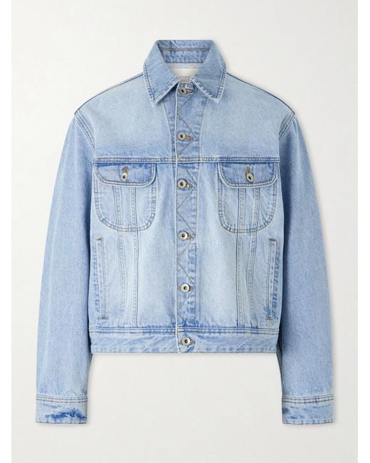 Studio Nicholson Blue Derby Cropped Denim Jacket for men