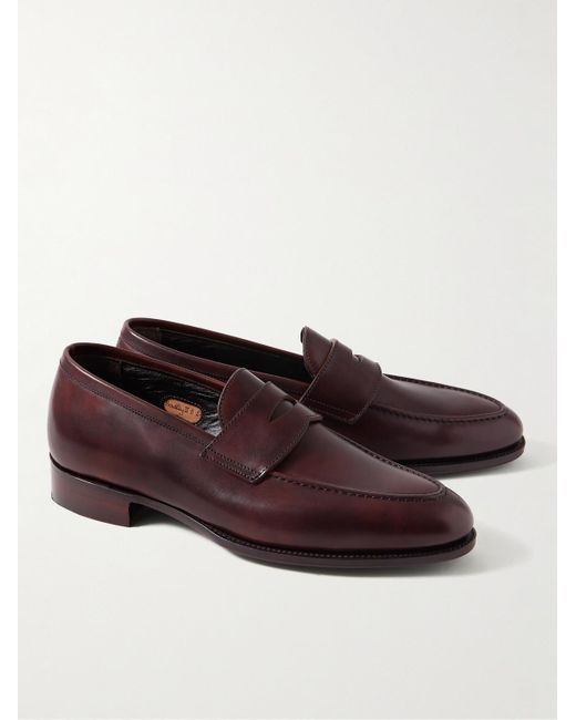 George Cleverley Brown Bradley Ii Leather Penny Loafers for men