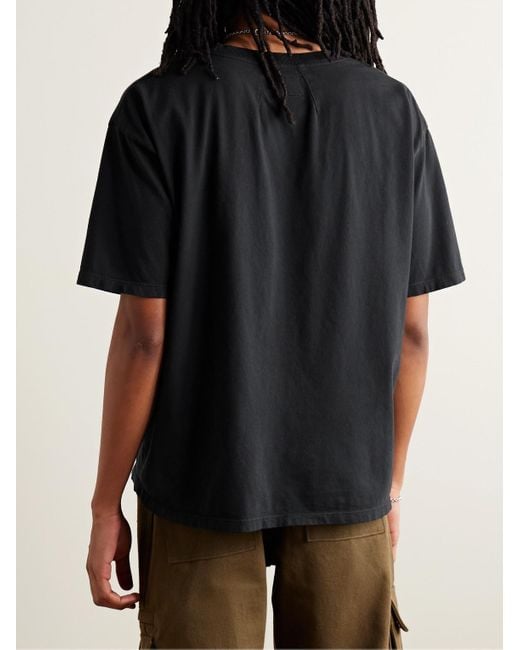 Rhude Black Palmera Logo-print Cotton-jersey T-shirt for men