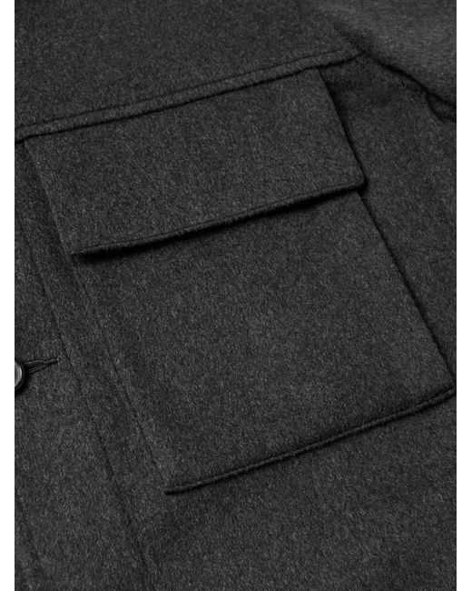 Overshirt in misto lana e cashmere di Paul Smith in Black da Uomo