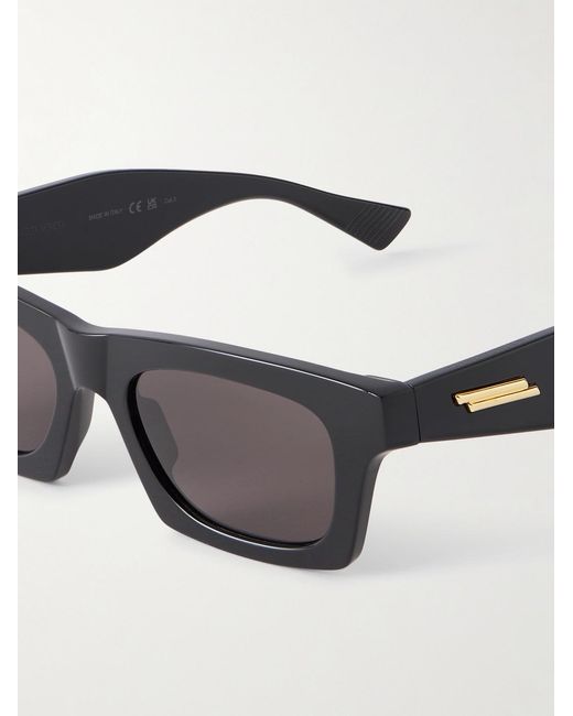 Bottega Veneta Black New Entry Square-Frame Recycled-Acetate Sunglasses for men