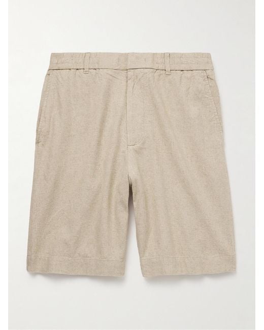 NN07 Natural Billie 5397 Straight-leg Linen And Organic Cotton-blend Shorts for men