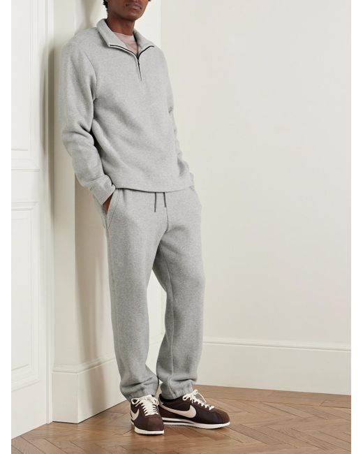 James Perse Gray Cozy Tapered Cotton-Blend Jersey Sweatpants for men