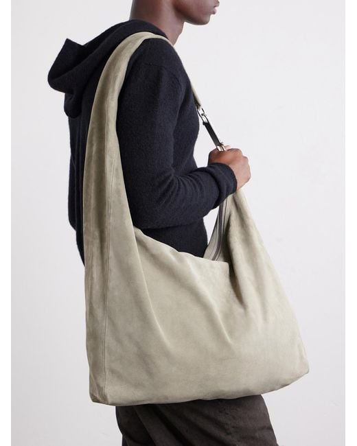 Rick Owens Natural Gemini Suede Tote Bag for men