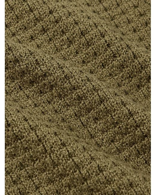 The Elder Statesman Nora Lite Cardigan aus Baumwolle in Waffelstrick in Green für Herren