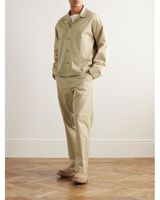 LE17SEPTEMBRE Hemdjacke aus Twill aus einer Baumwollmischung mit Reverskragen in Natural für Herren